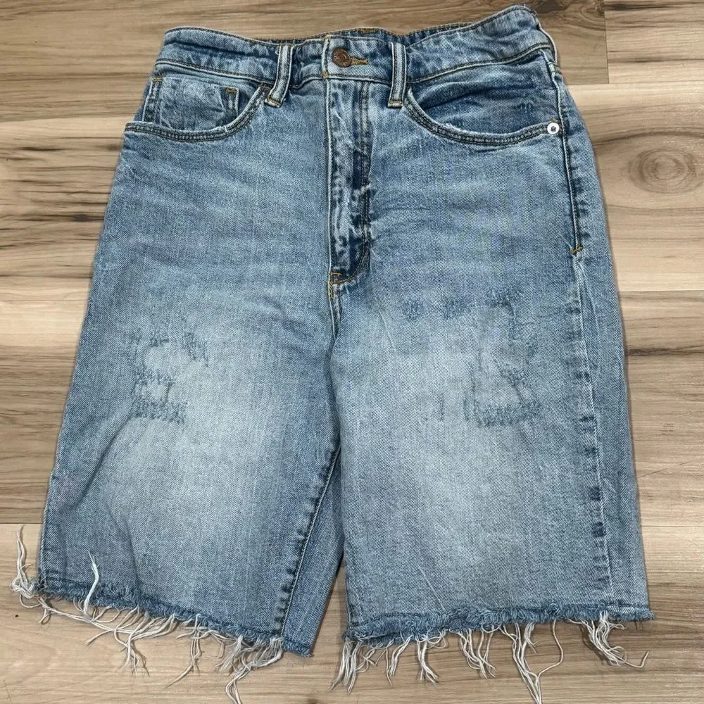 Anthropologie Pilcro Denim Bermuda Shorts Women’s 25 - Picture 2 of 6